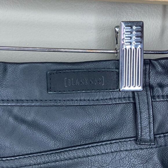Blank NYC Black Faux Leather Low-Rise Skinny-Leg Pants Size 26 - Picture 7 of 8